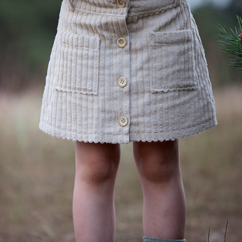 Jumbo Wale Cotton Corduroy in Sand Shell-Fabric-Frankie Rose Fabrics