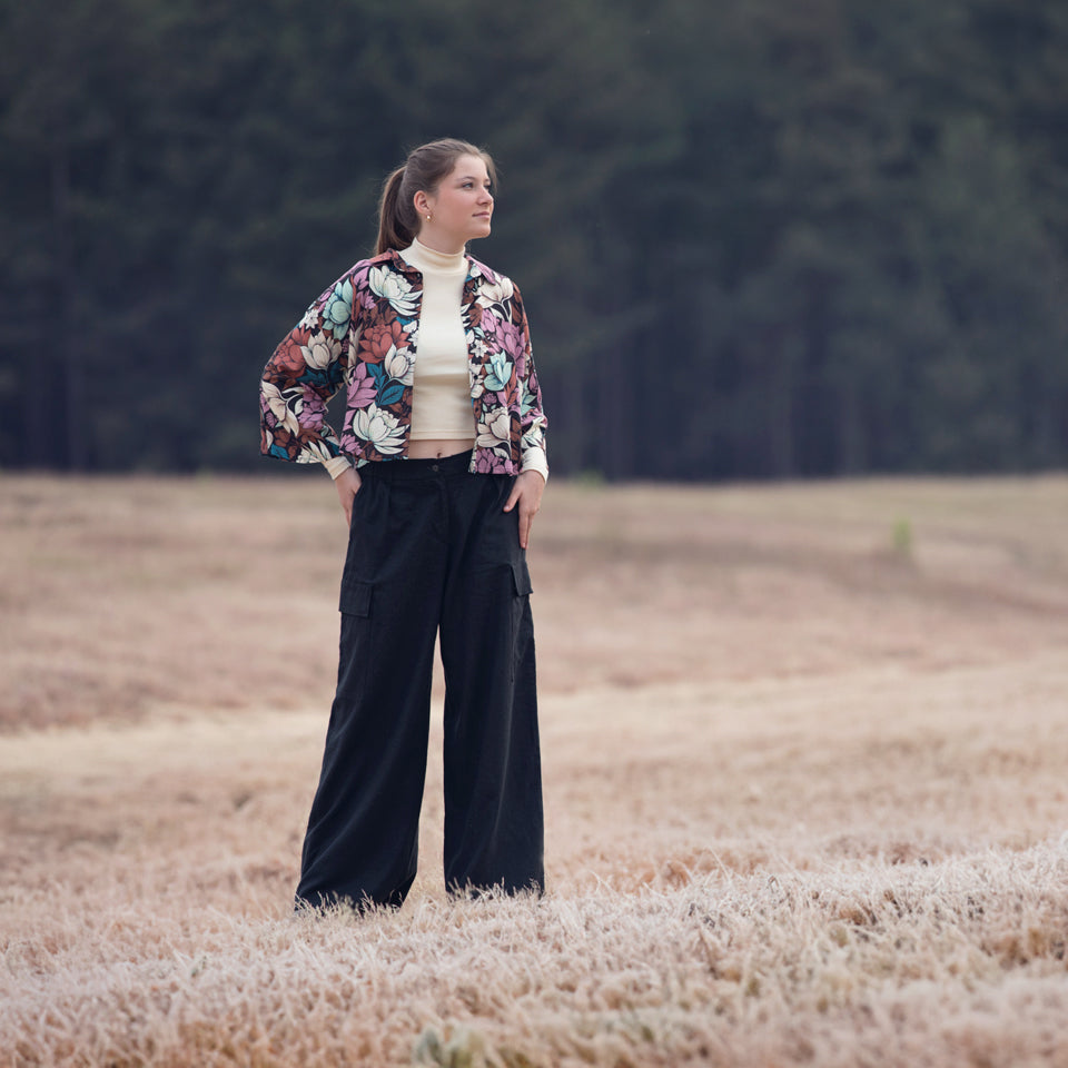 Viscose Rayon Challis in Magnolia-Fabric-Frankie Rose Fabrics