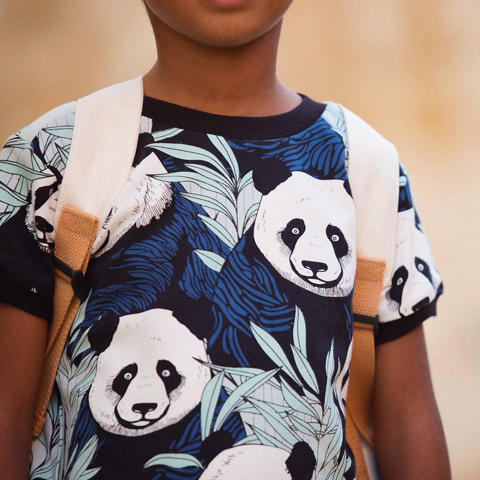 Cotton French Terry in Panda Party-Fabric-Frankie Rose Fabrics