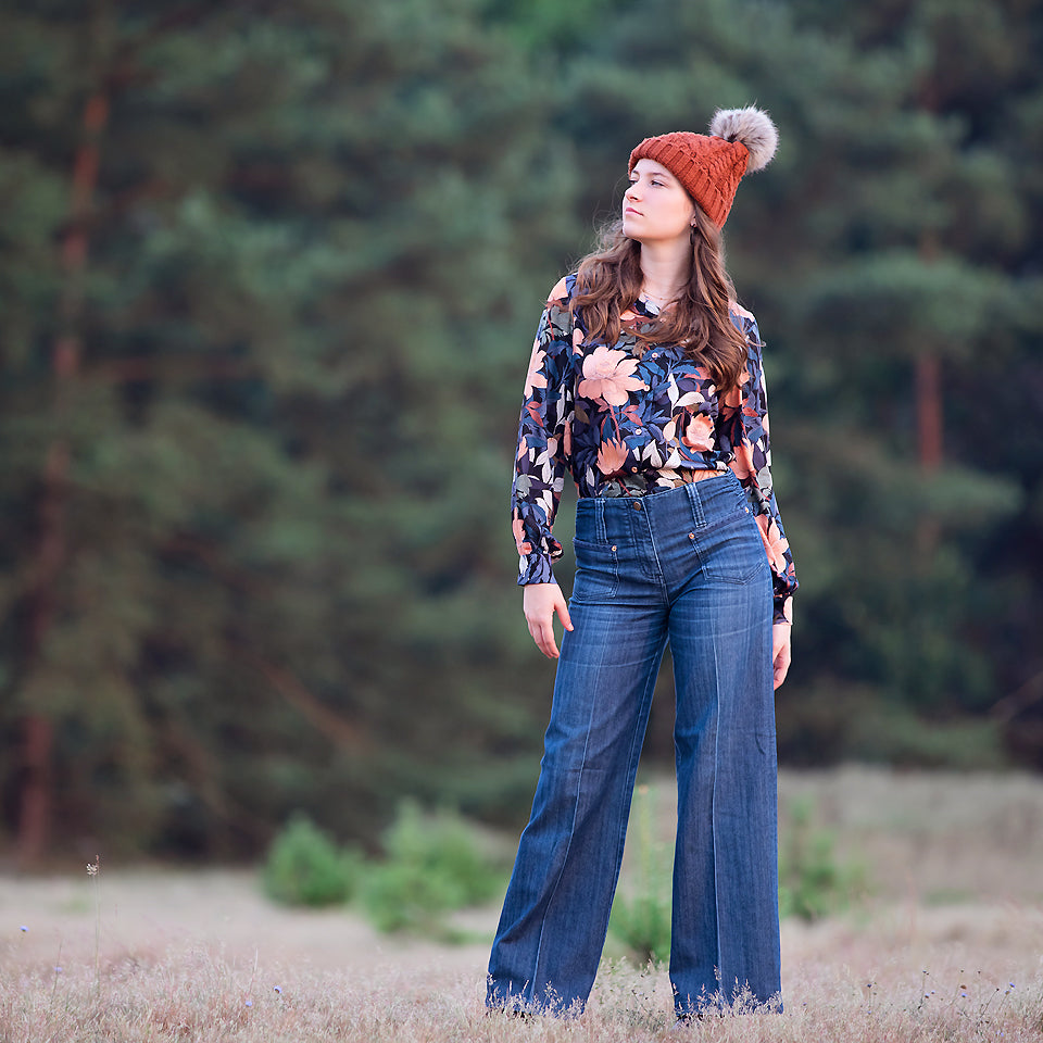 Ecovero Viscose Rayon Satin in Pasture Rose-Fabric-Frankie Rose Fabrics