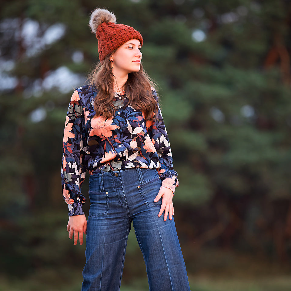 Ecovero Viscose Rayon Satin in Pasture Rose-Fabric-Frankie Rose Fabrics