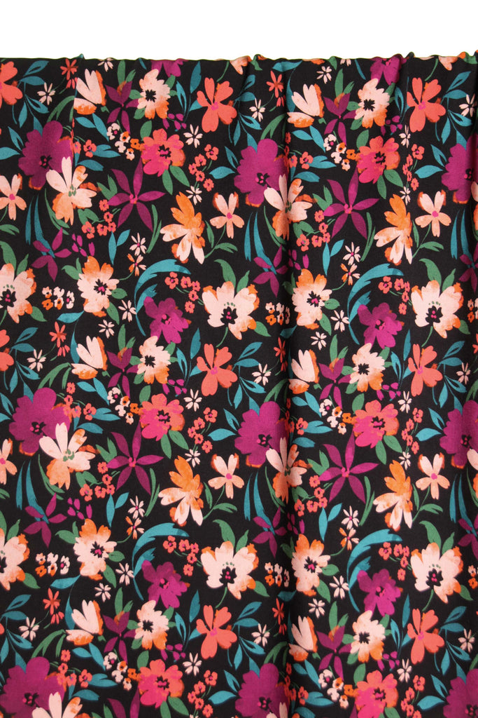 Eco Viscose Challis in Novi Asters-Fabric-Frankie Rose Fabrics