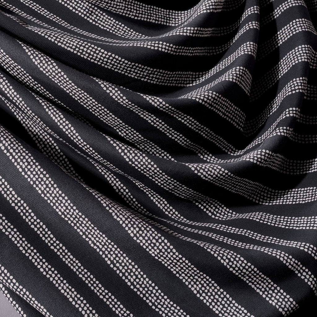Viscose Rayon Crepe in Gaia Deep Charcoal-Fabric-Frankie Rose Fabrics