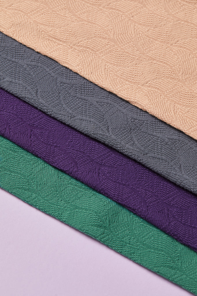 Organic Leaf Sweater Knit in Plum by Mind the Maker-Fabric-Frankie Rose Fabrics