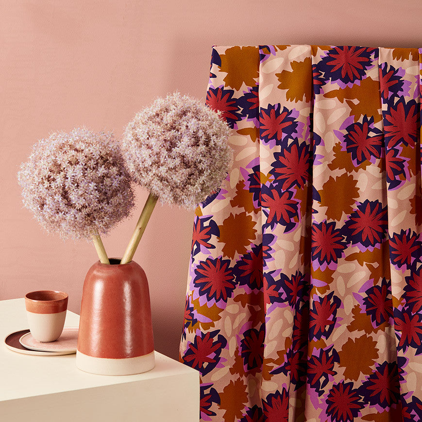 Lightweight Viscose Fabric in Waterlily Maple-Fabric-Frankie Rose Fabrics