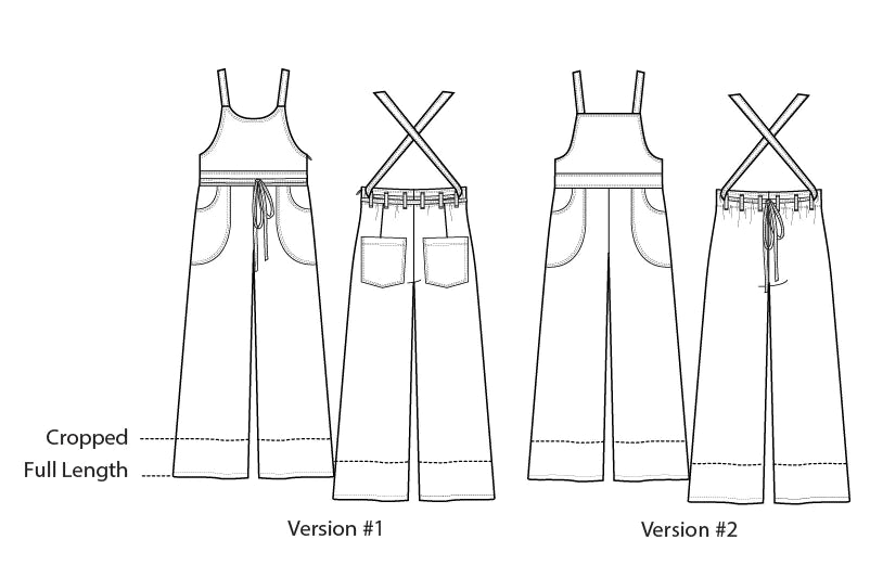 Burnside Bibs Overalls Sewing Pattern | Frankie Rose Fabrics