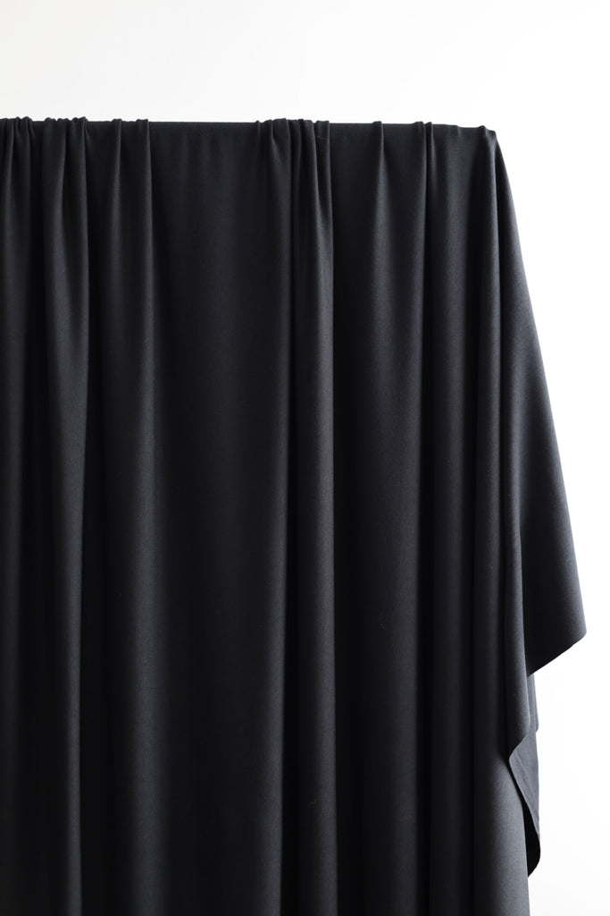 Flowy Bamboo Jersey in Black-Fabric-Frankie Rose Fabrics