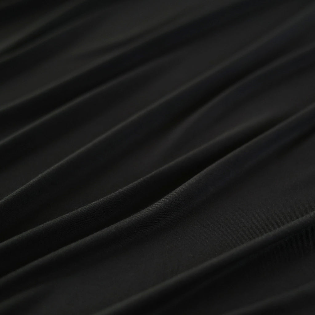 Flowy Bamboo Jersey in Black-Fabric-Frankie Rose Fabrics