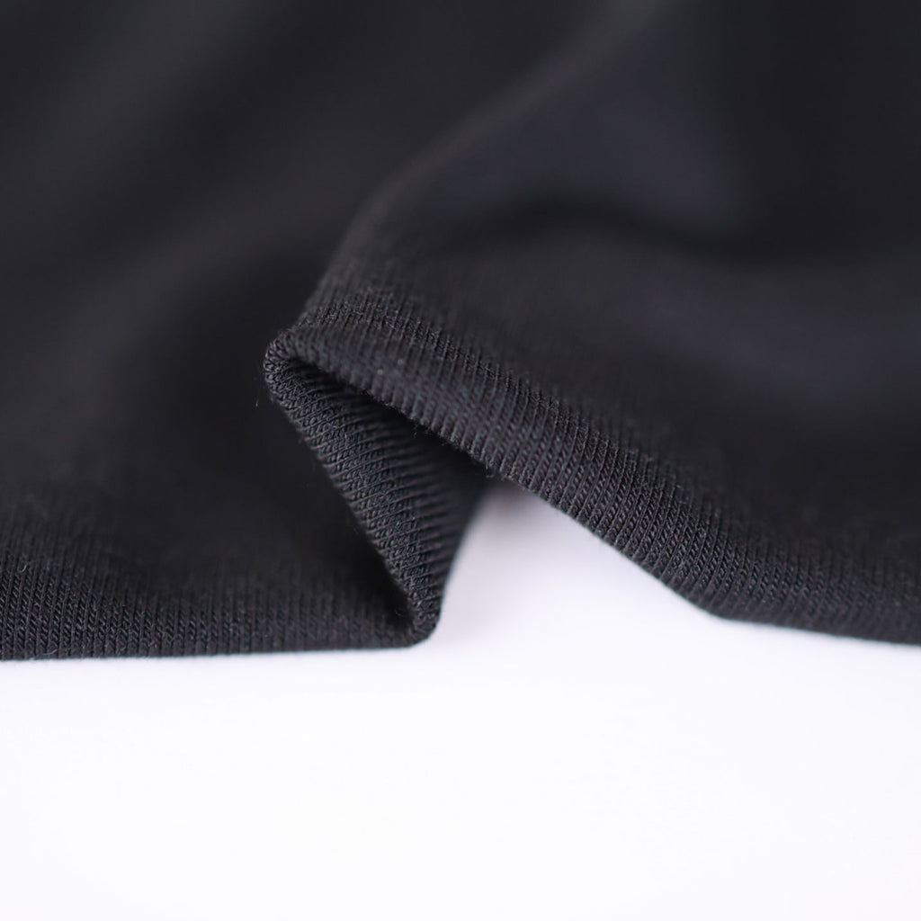 Flowy Bamboo Jersey in Black-Fabric-Frankie Rose Fabrics