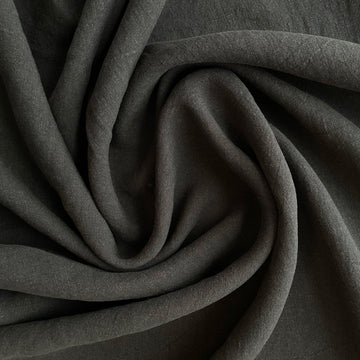 Stonewashed Linen Fabric in Black | Frankie Rose Fabrics