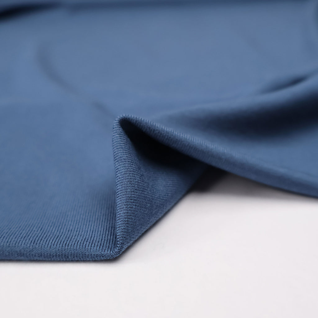 Flowy Bamboo Jersey in Lake Blue-Fabric-Frankie Rose Fabrics