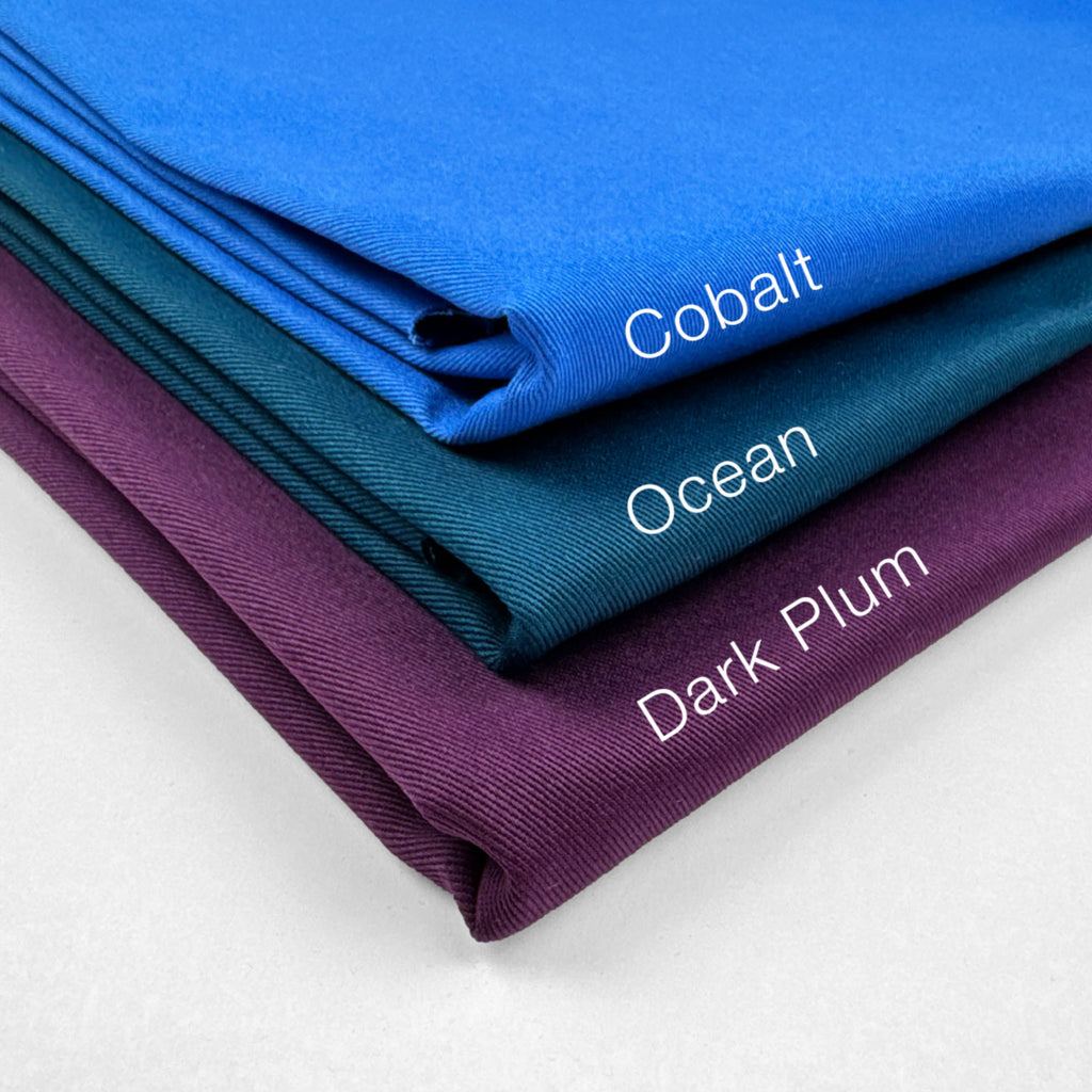 Relaxed Organic Cotton Twill Fabric in Cobalt Blue-Fabric-Frankie Rose Fabrics
