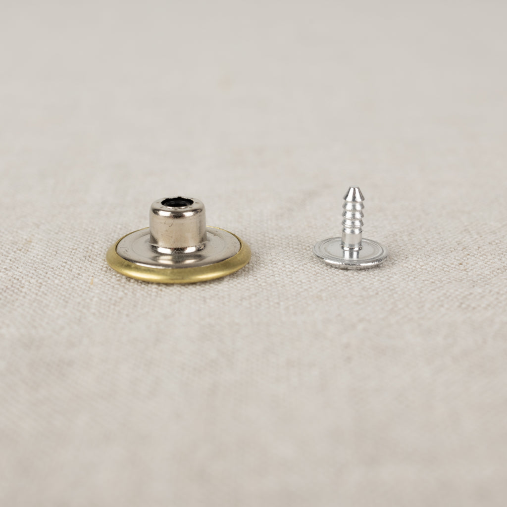 Jeans Buttons in Brass - 17mm-Snaps and Buttons-Frankie Rose Fabrics