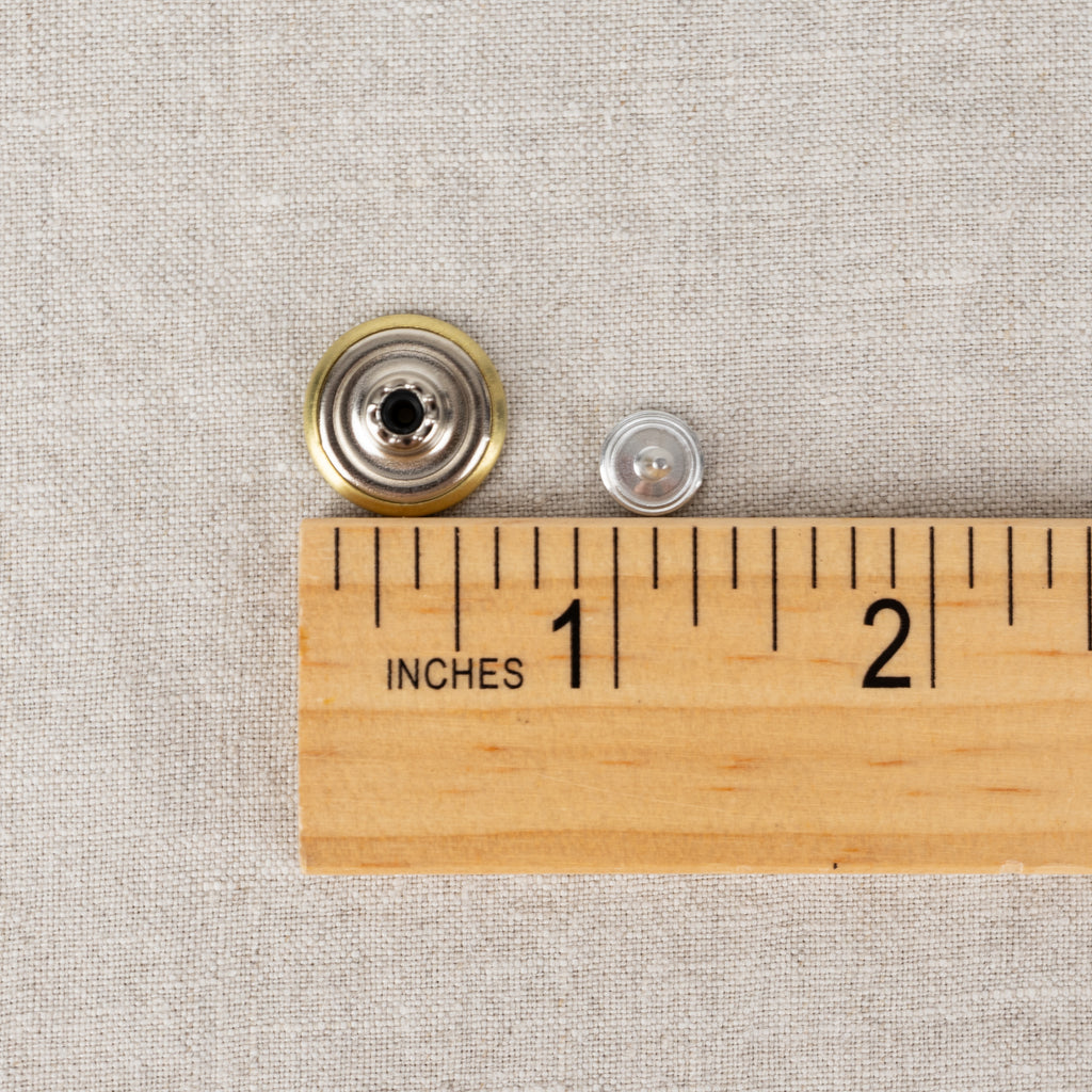 Jeans Buttons in Brass - 17mm-Snaps and Buttons-Frankie Rose Fabrics