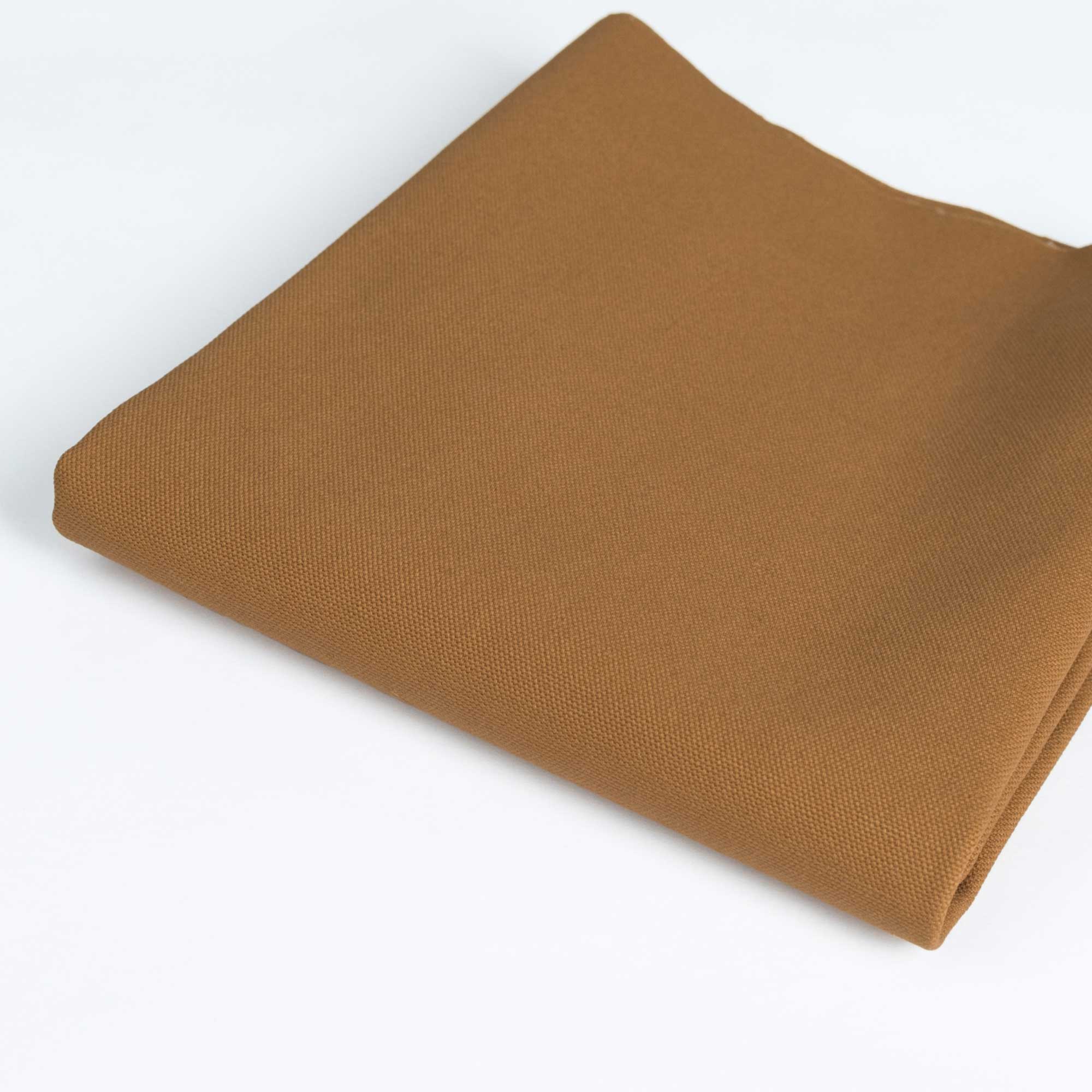 Organic Cotton Canvas Fabric by the Yard in Caramel | Frankie Rose