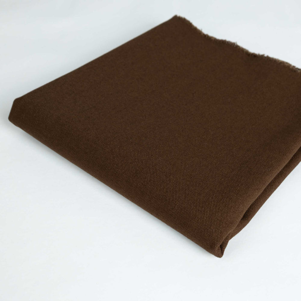 Organic Cotton 10oz Duck Canvas in Espresso-Fabric-Frankie Rose Fabrics