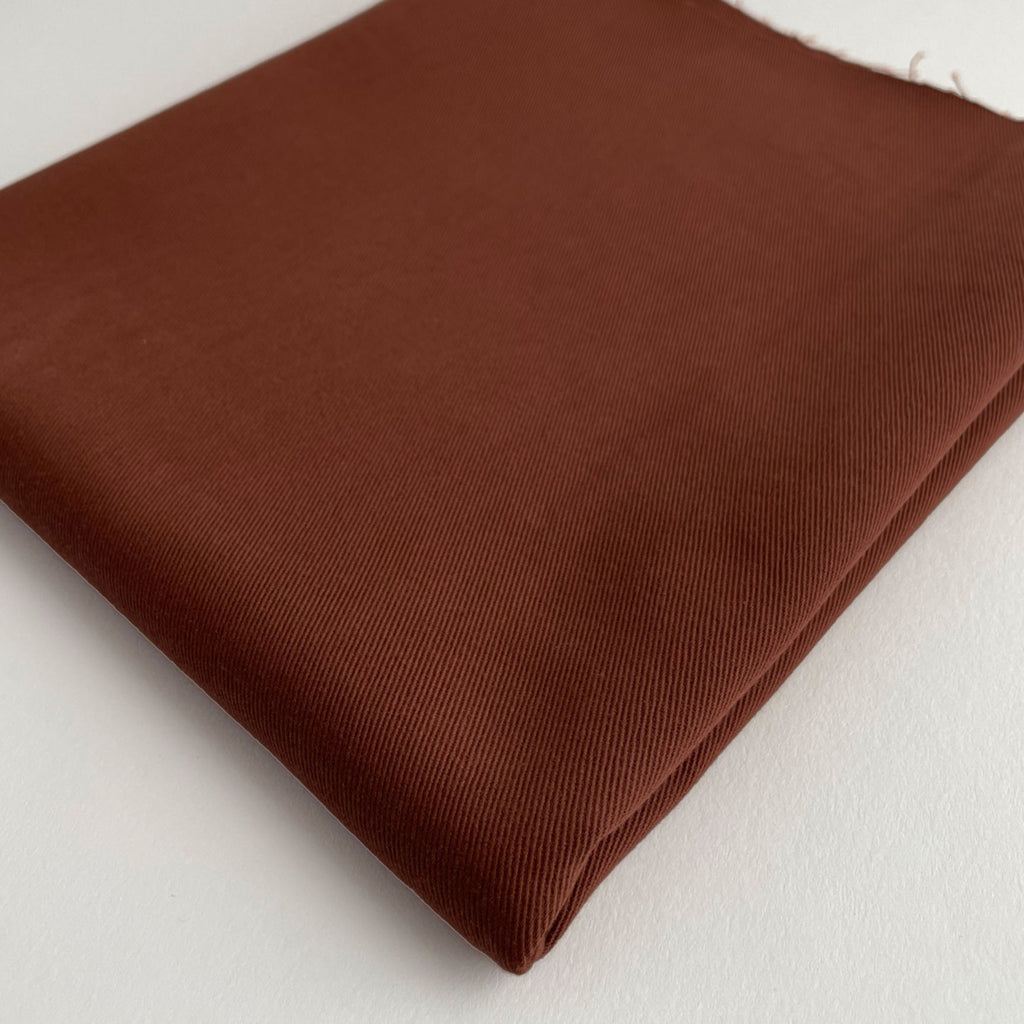 Organic Cotton Twill in Appolina Brown by Merchant & Mills