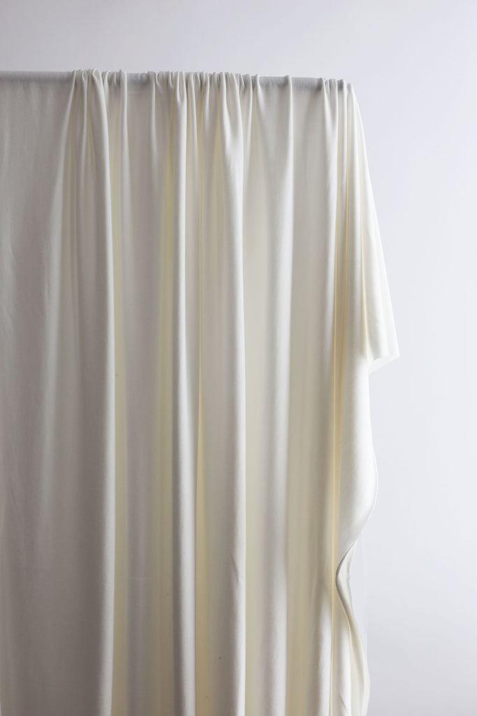 Flowy Bamboo Jersey in Cream-Fabric-Frankie Rose Fabrics