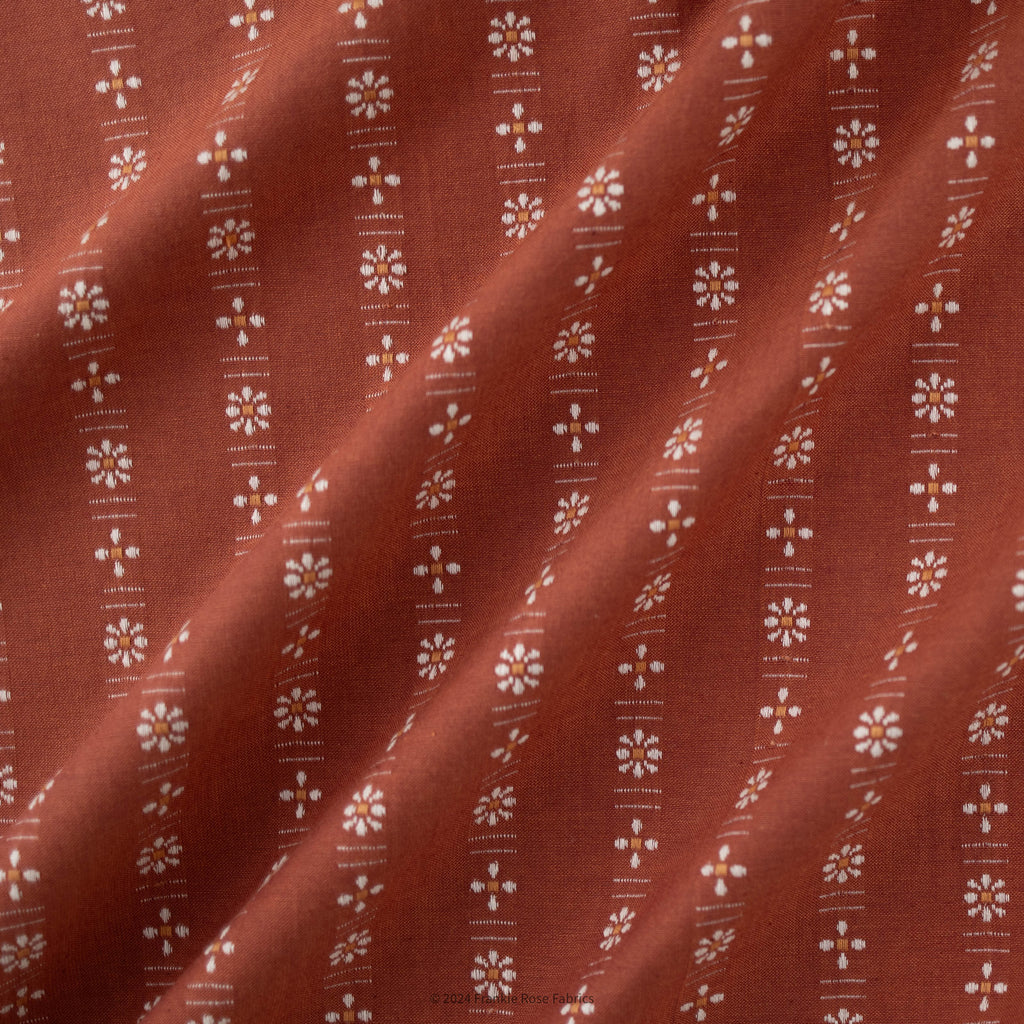 Cotton Yarn-Dyed Daisies in Wellsummer-Fabric-Frankie Rose Fabrics