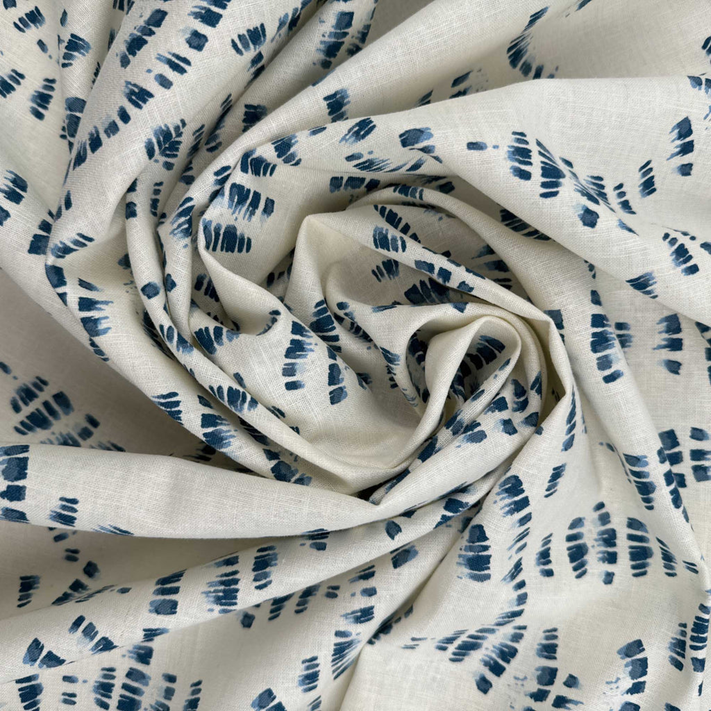 Linen Cotton Blend in Indigo Echoes-Fabric-Frankie Rose Fabrics