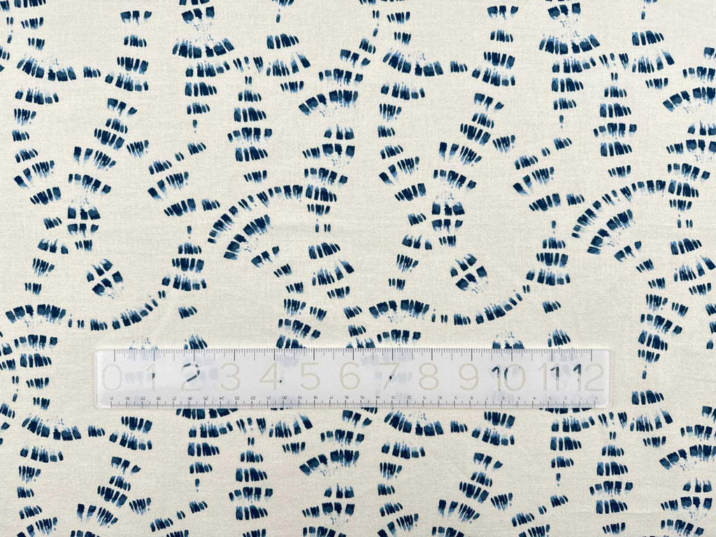 Linen Cotton Blend in Indigo Echoes-Fabric-Frankie Rose Fabrics