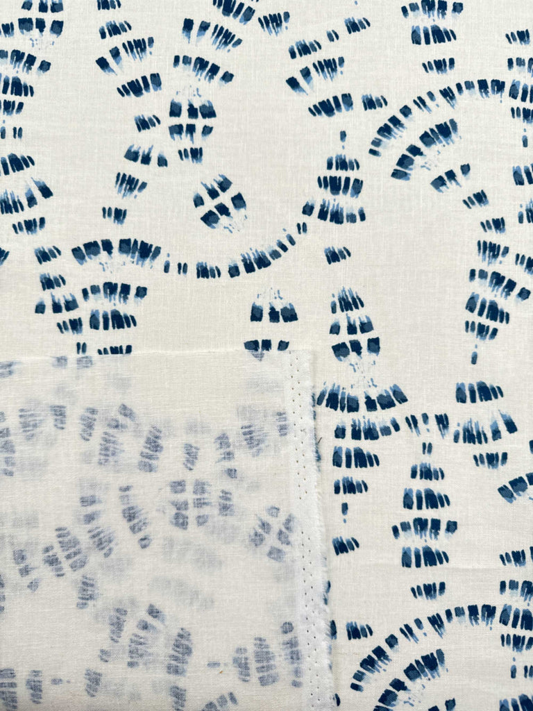 Linen Cotton Blend in Indigo Echoes-Fabric-Frankie Rose Fabrics
