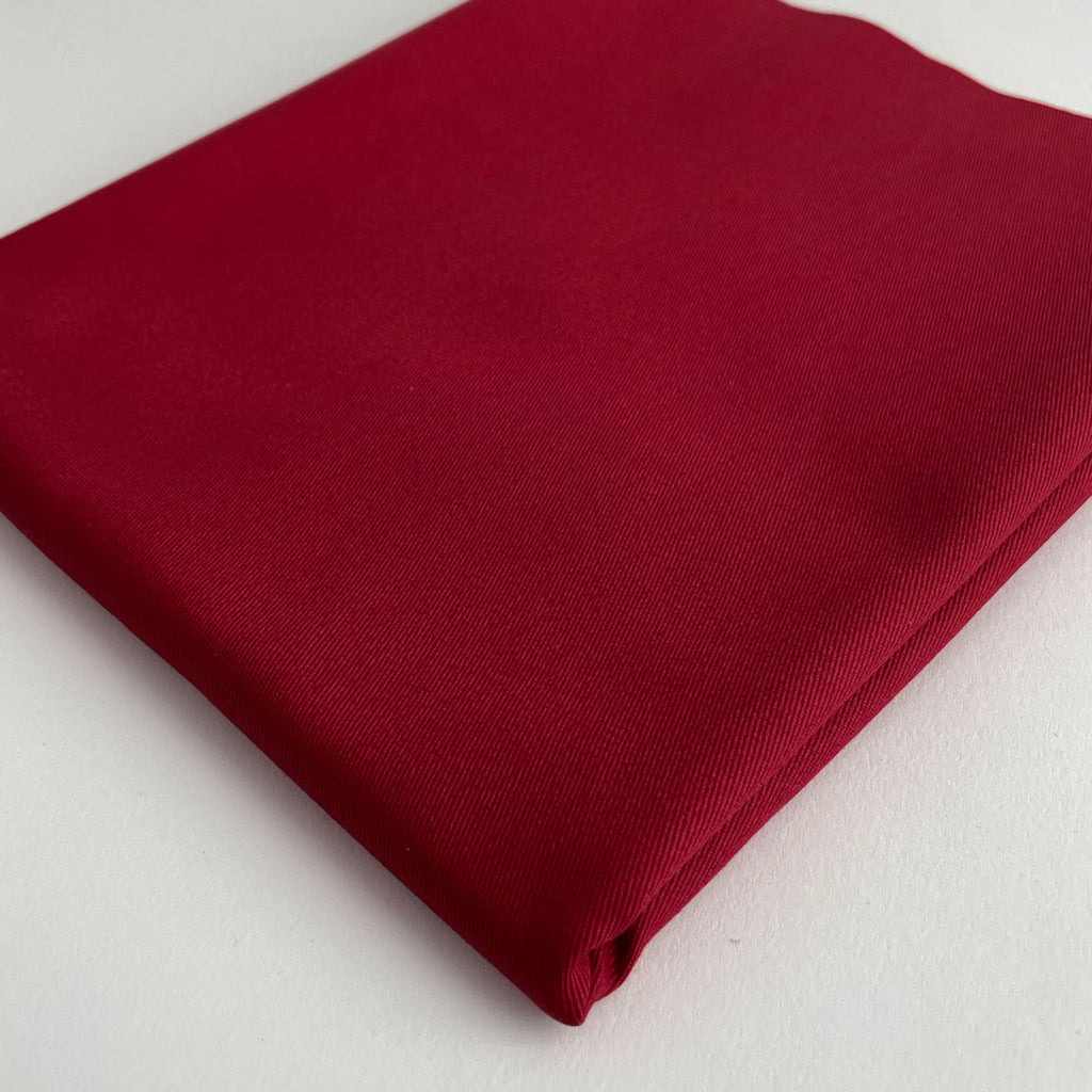 Organic Cotton Midweight Twill in Red | Frankie Rose Fabrics