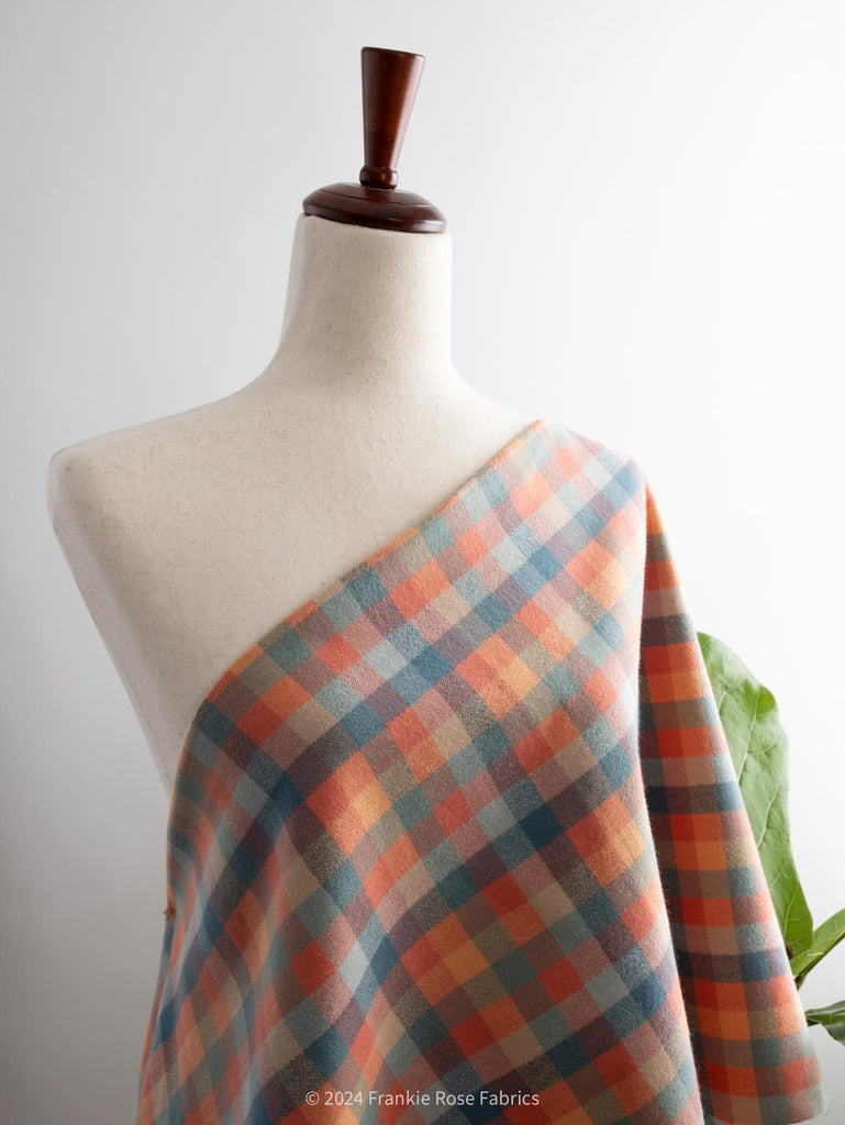 Cozy Organic Cotton Flannel in Sundance Check-Fabric-Frankie Rose Fabrics