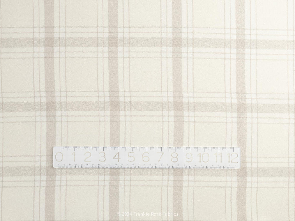 Cozy Cotton Wide Width Flannel in Bone Plaid-Fabric-Frankie Rose Fabrics