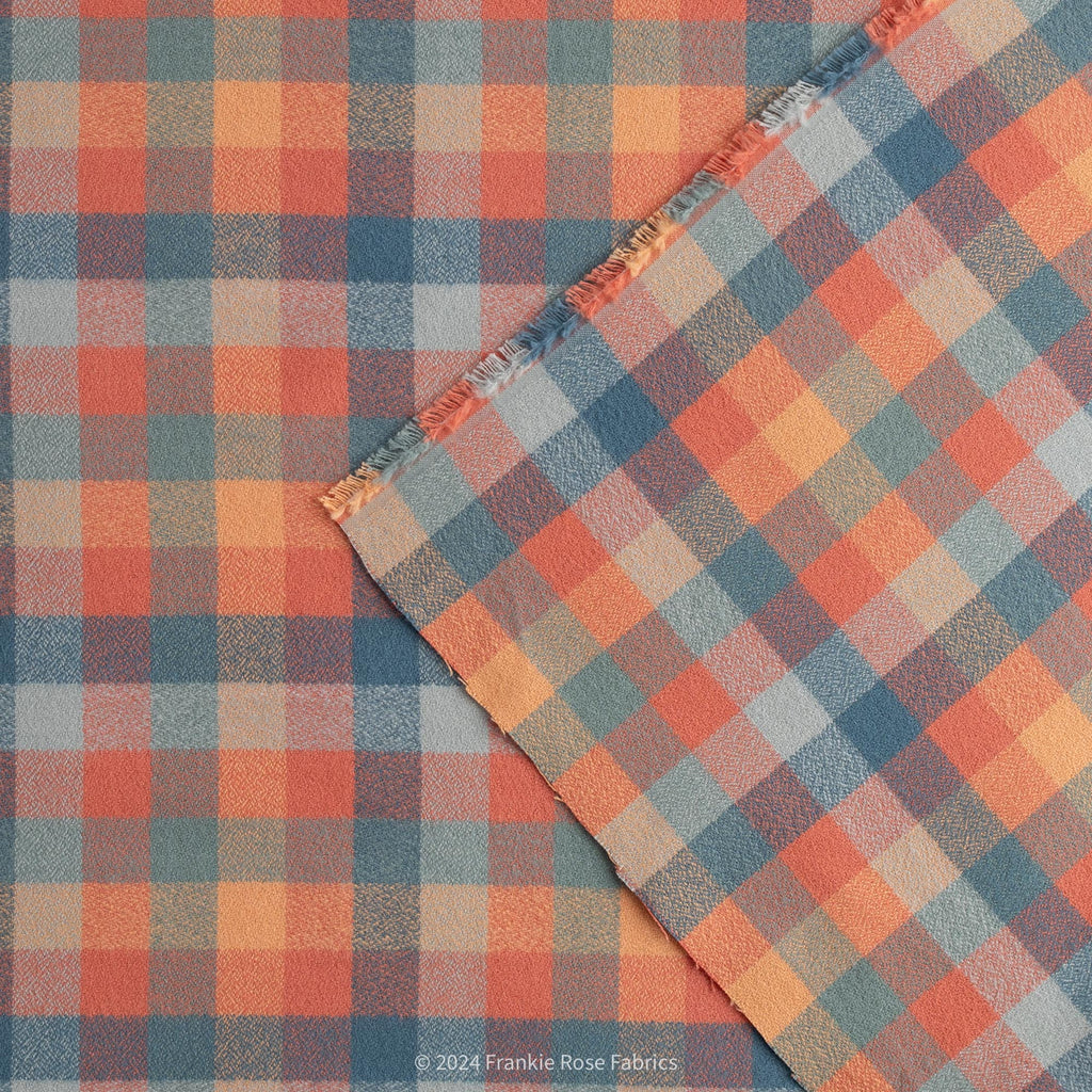 Cozy Organic Cotton Flannel in Sundance Check-Fabric-Frankie Rose Fabrics