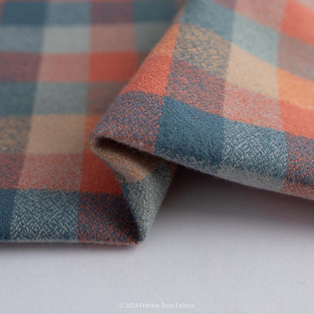 Cozy Organic Cotton Flannel in Sundance Check-Fabric-Frankie Rose Fabrics