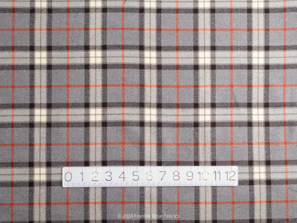 Cozy Cotton Flannel in Winter Flame Plaid-Fabric-Frankie Rose Fabrics
