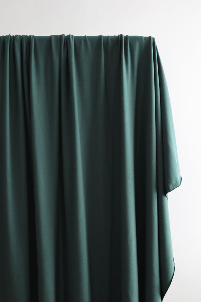 Flowy Bamboo Jersey in Hunter Green-Fabric-Frankie Rose Fabrics