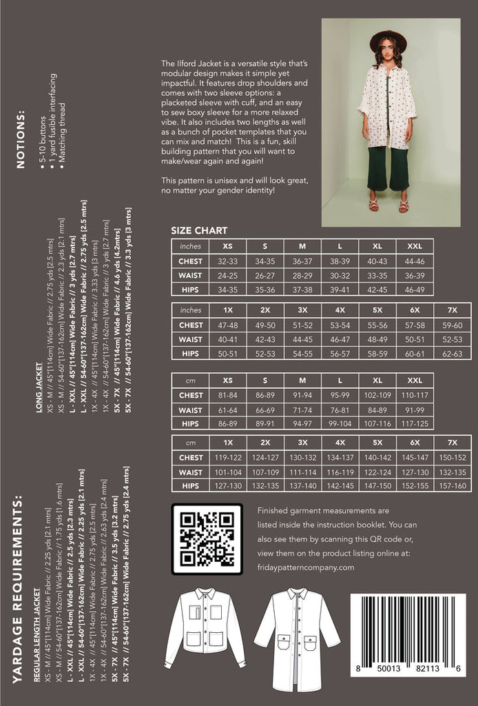 The Ilford Chore Coat Pattern | Frankie Rose Fabrics