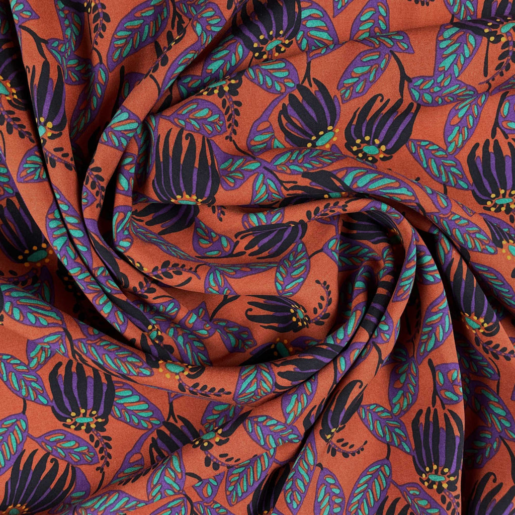Italian Viscose Challis in Gloriosa-Fabric-Frankie Rose Fabrics