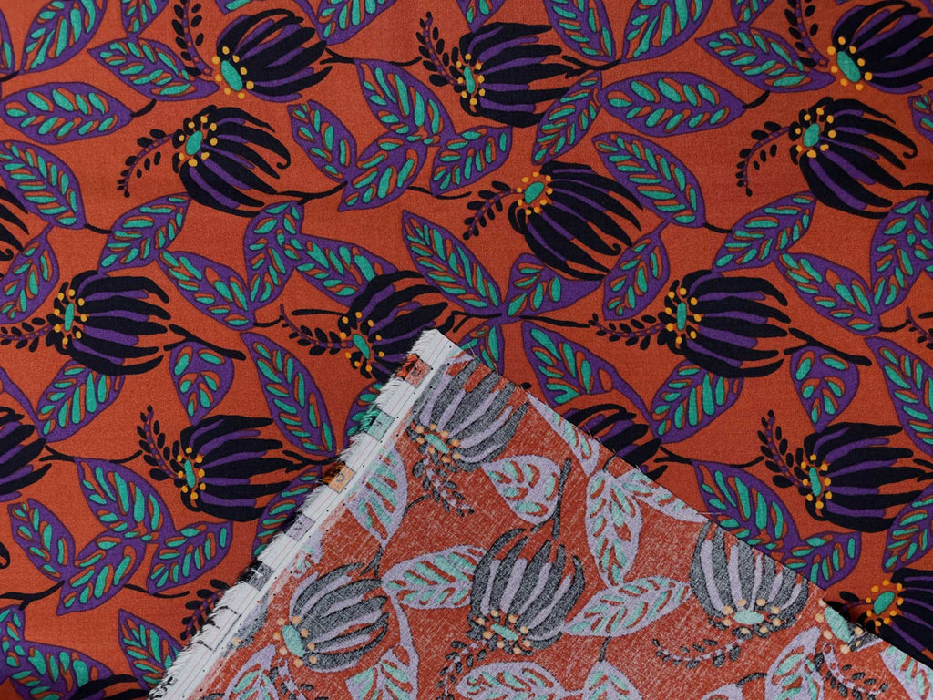 Italian Viscose Challis in Gloriosa-Fabric-Frankie Rose Fabrics