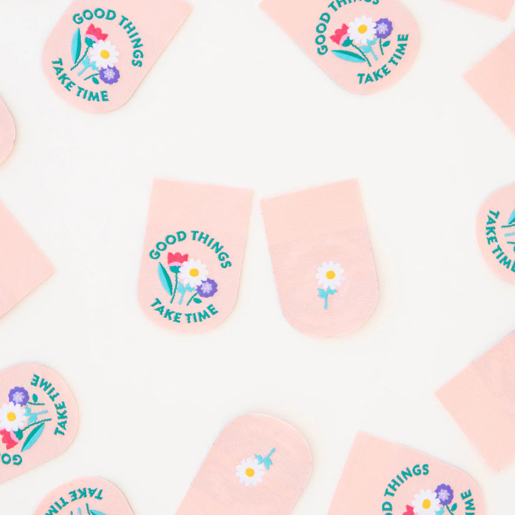 Good Things Take Time Sew-In Labels by Sarah Hearts-Label-Frankie Rose Fabrics