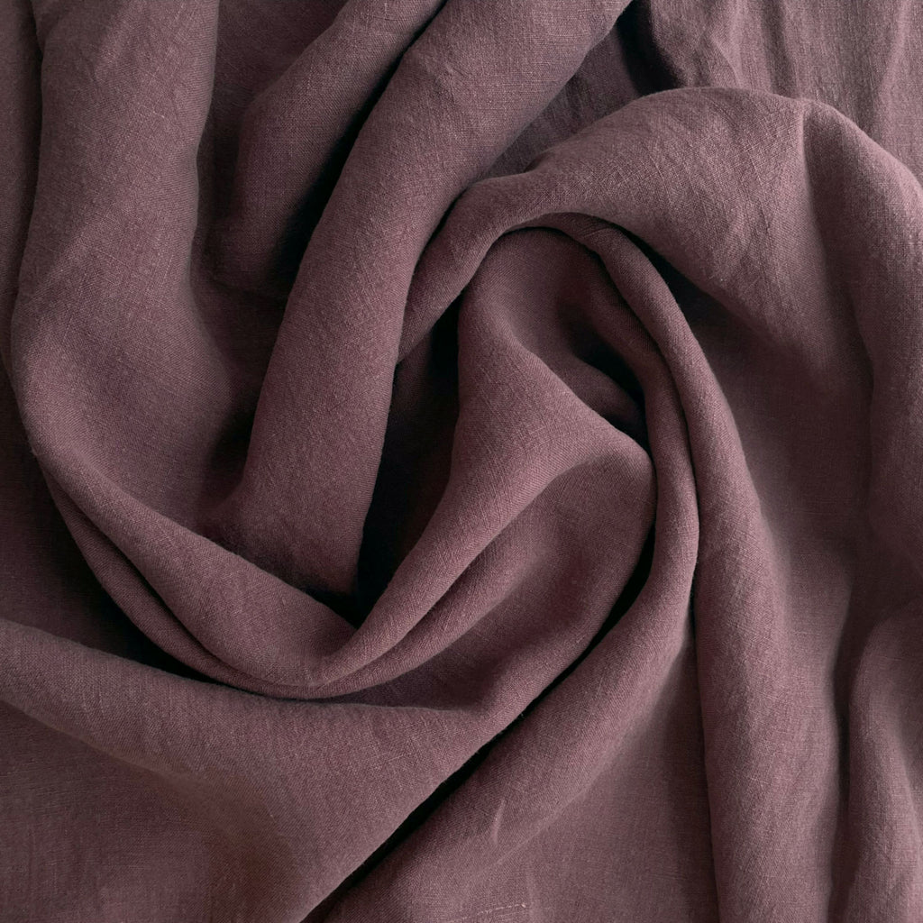 Stonewashed Linen Fabric in Grape | Frankie Rose Fabrics