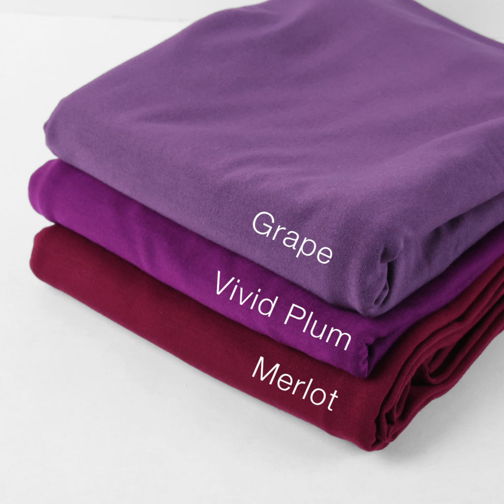 Flowy Bamboo Jersey in Grape-Fabric-Frankie Rose Fabrics