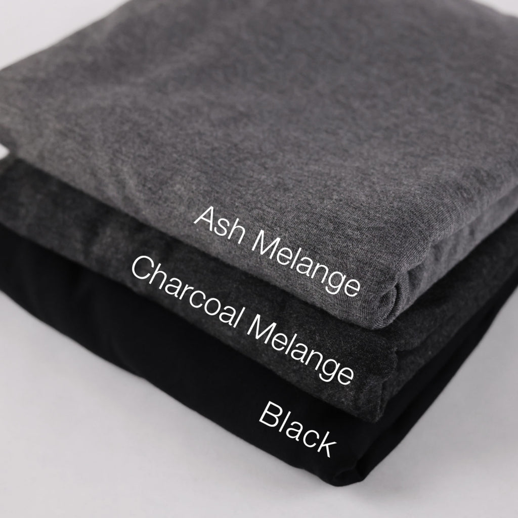 Flowy Bamboo Jersey in Charcoal Melange-Fabric-Frankie Rose Fabrics