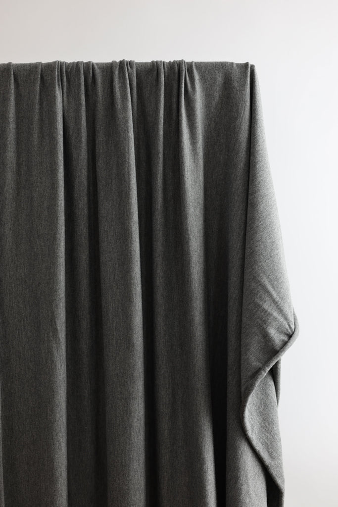 Flowy Bamboo Jersey in Ash Melange-Fabric-Frankie Rose Fabrics