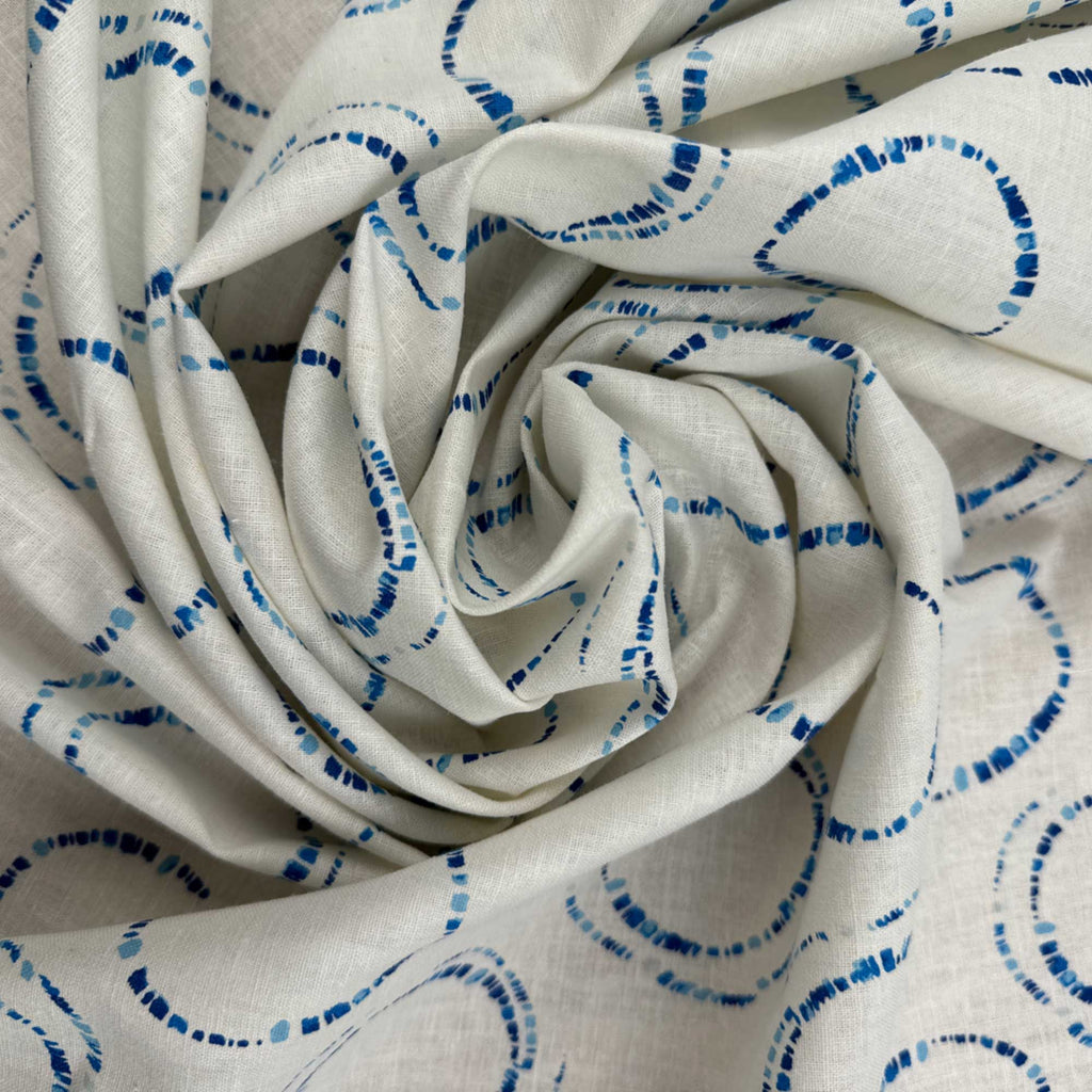Linen Cotton Blend in Hikari Circles-Fabric-Frankie Rose Fabrics
