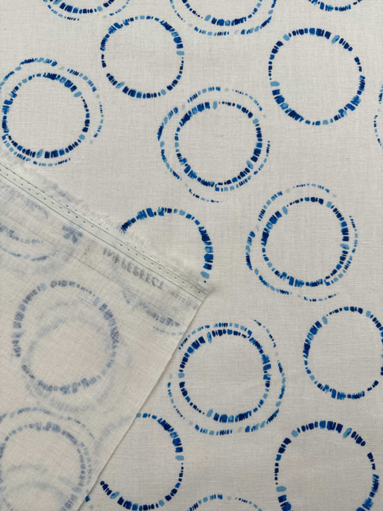 Linen Cotton Blend in Hikari Circles-Fabric-Frankie Rose Fabrics