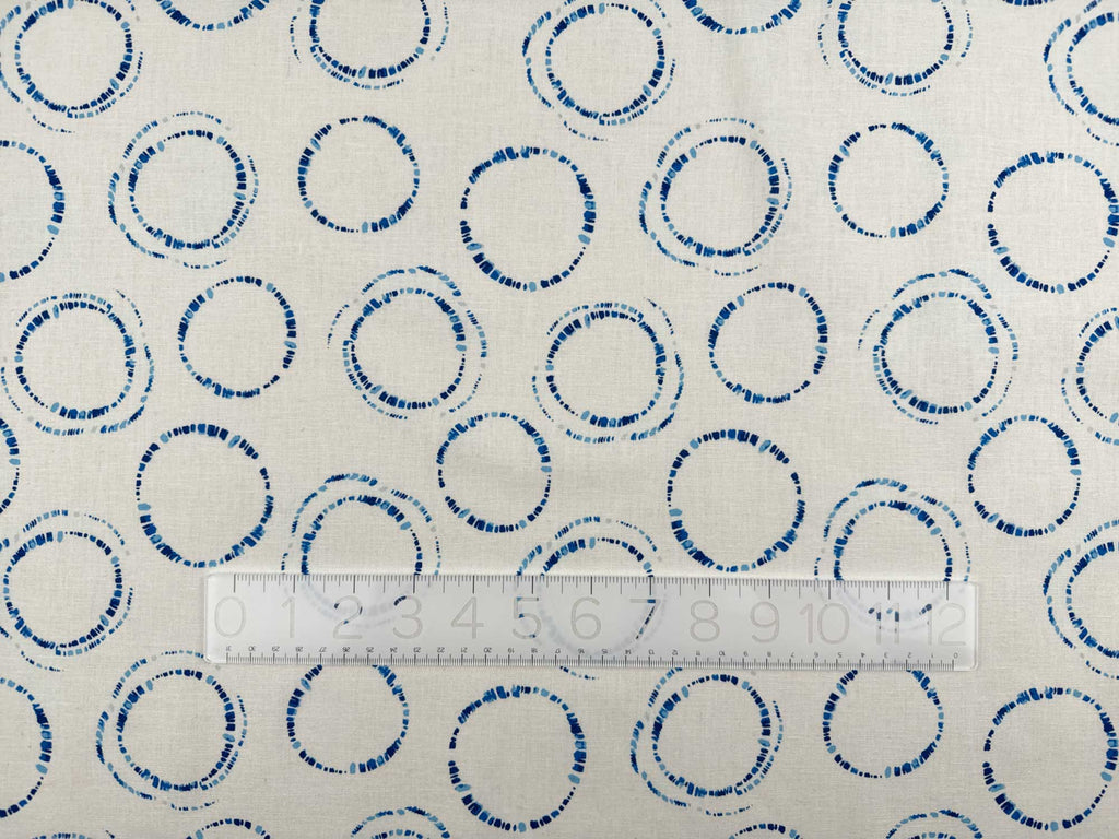 Linen Cotton Blend in Hikari Circles-Fabric-Frankie Rose Fabrics