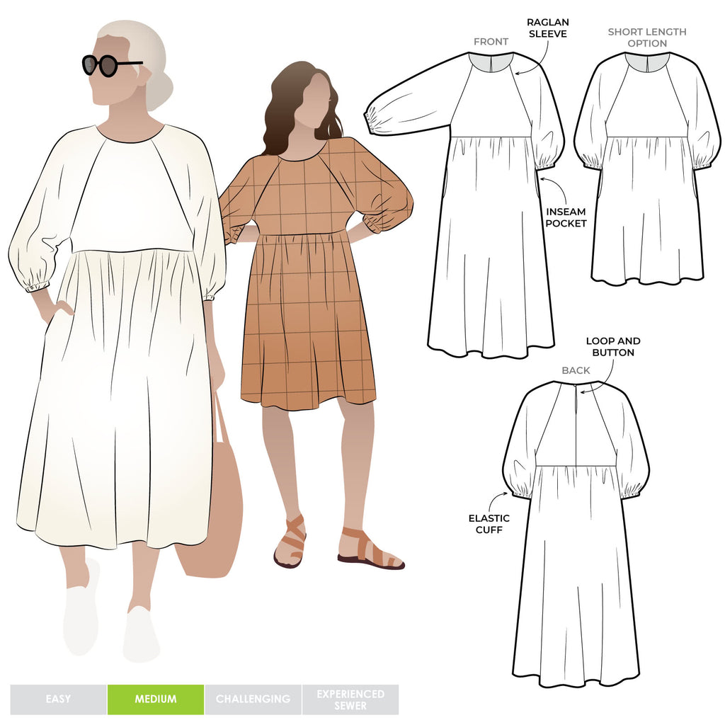 Hope Dress Sewing Pattern by Style Arc, US Sizes 0-26-Sewing Pattern-Frankie Rose Fabrics