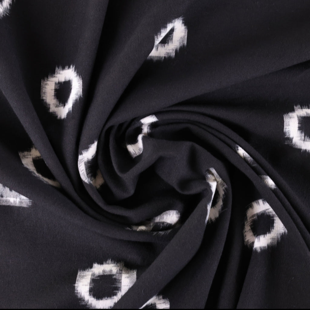 Cotton Ikat in Poppyseed-Fabric-Frankie Rose Fabrics