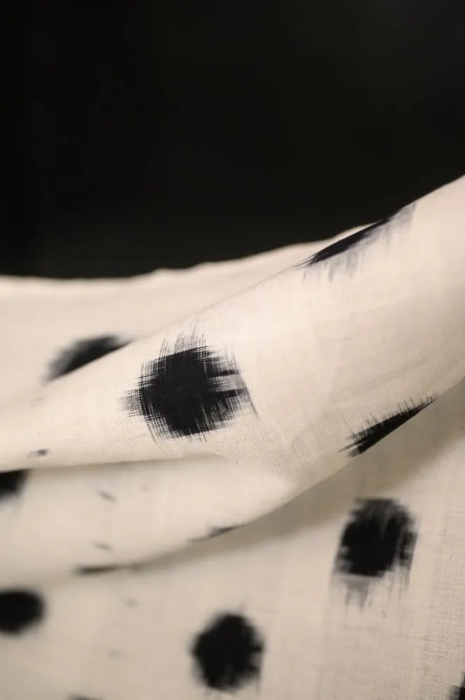 Cotton Ikat in Whisper Cream-Fabric-Frankie Rose Fabrics
