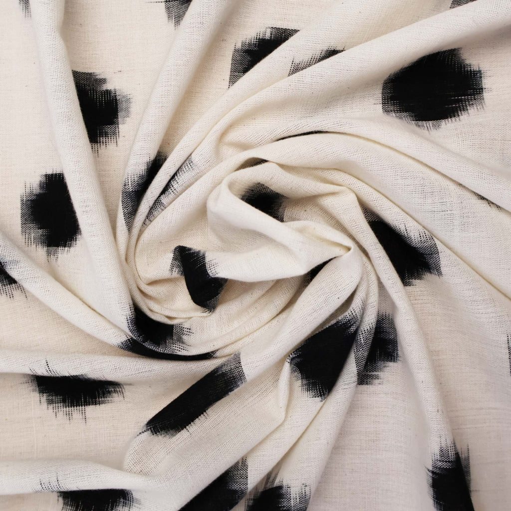 Cotton Ikat in Whisper Cream-Fabric-Frankie Rose Fabrics
