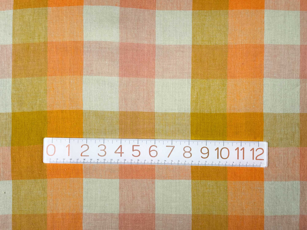 Island Life Laundered Linen Check Fabric-Fabric-Frankie Rose Fabrics