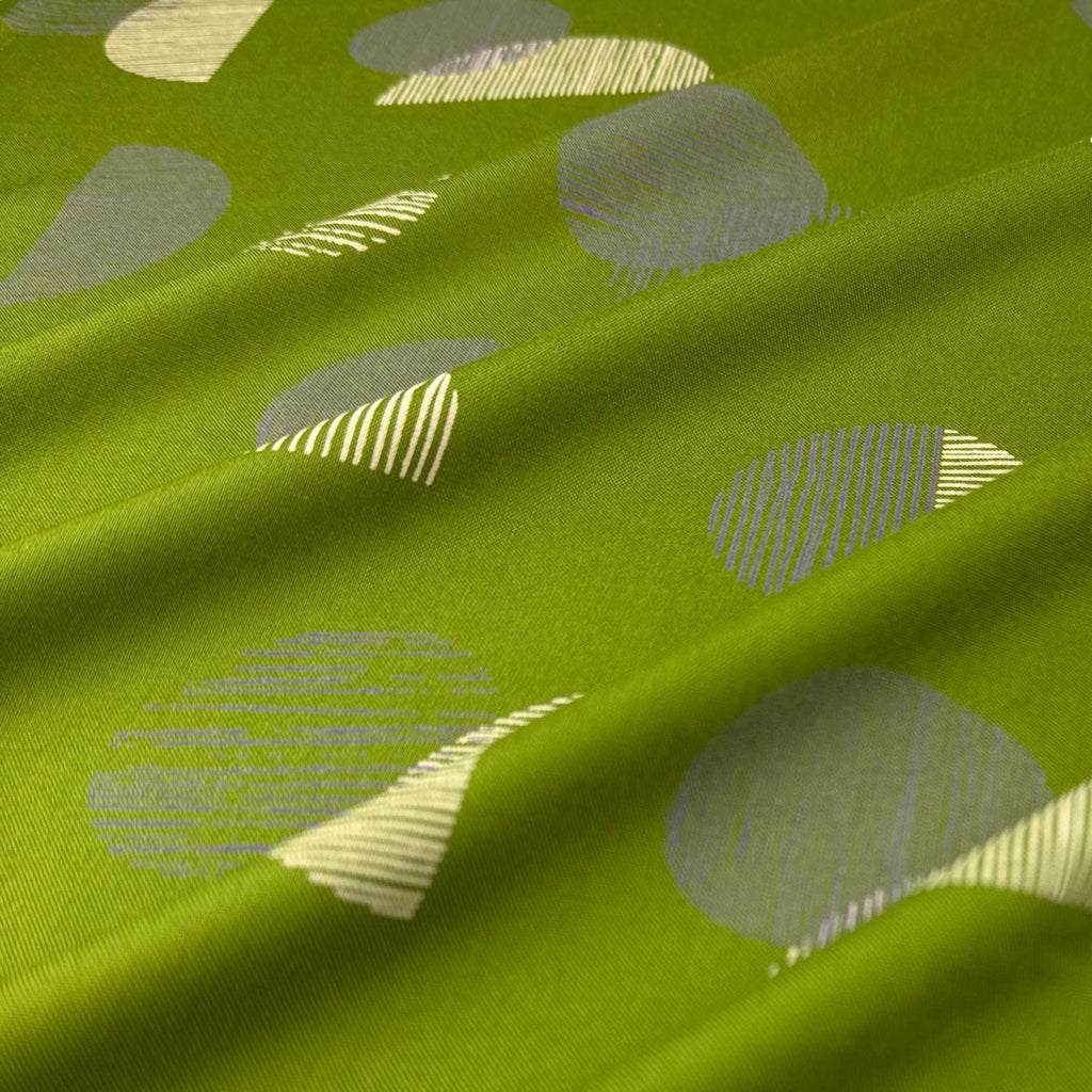 Viscose Rayon Challis Fabric in Jane Matcha-Fabric-Frankie Rose Fabrics
